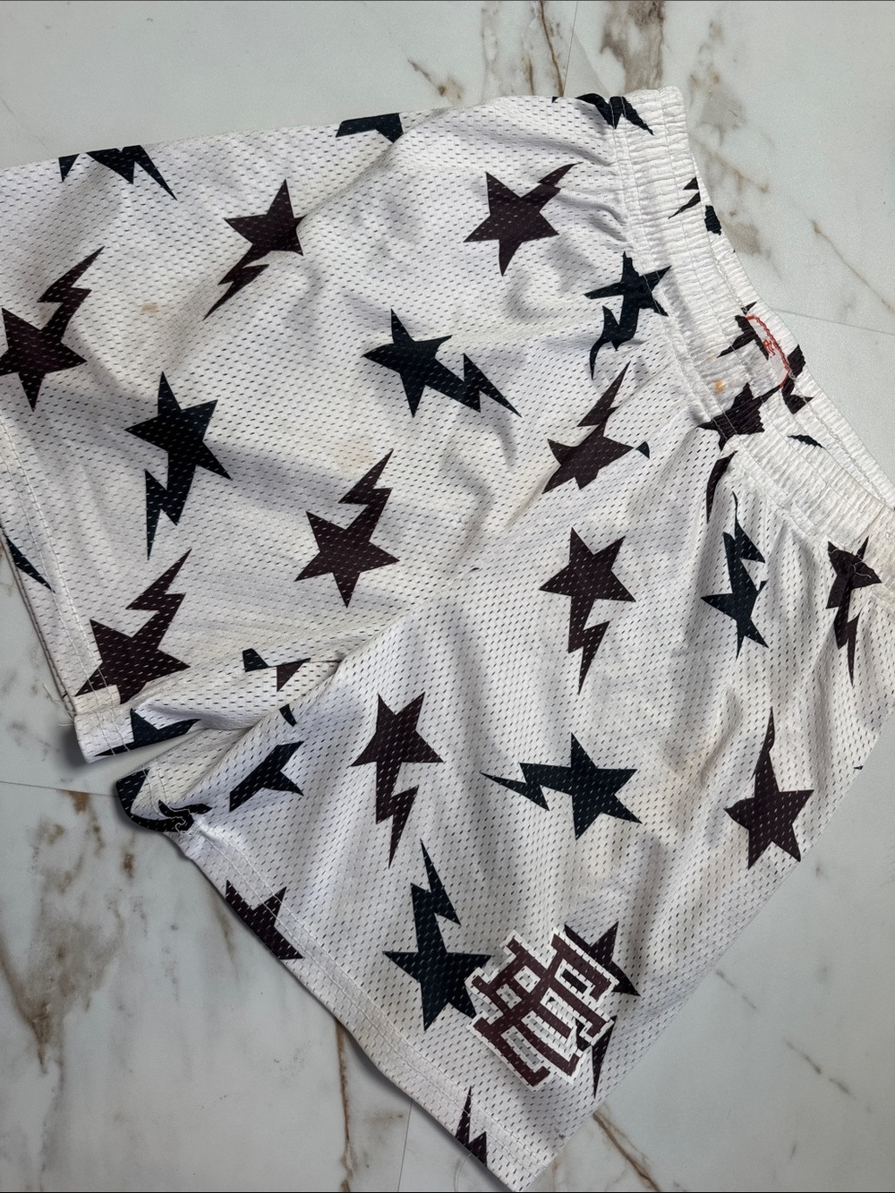 Eric Emanuel x BAPE EE Basic Short Sz M All Over Print streetwear lounge